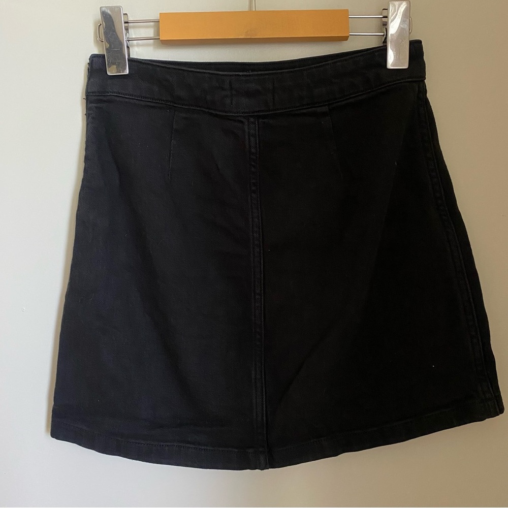 Aritzia Wilfred Free Black Denim Mini Skirt Size 2 Y2K Streetwear - Picture 5 of 10